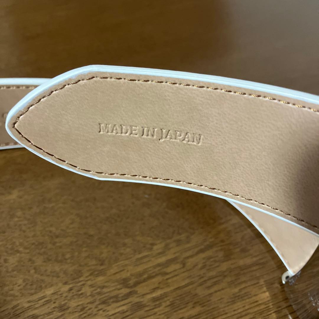 【新品未使用】パーリーゲイツ　PEARLY GATES ホワイト レザー　ベルト