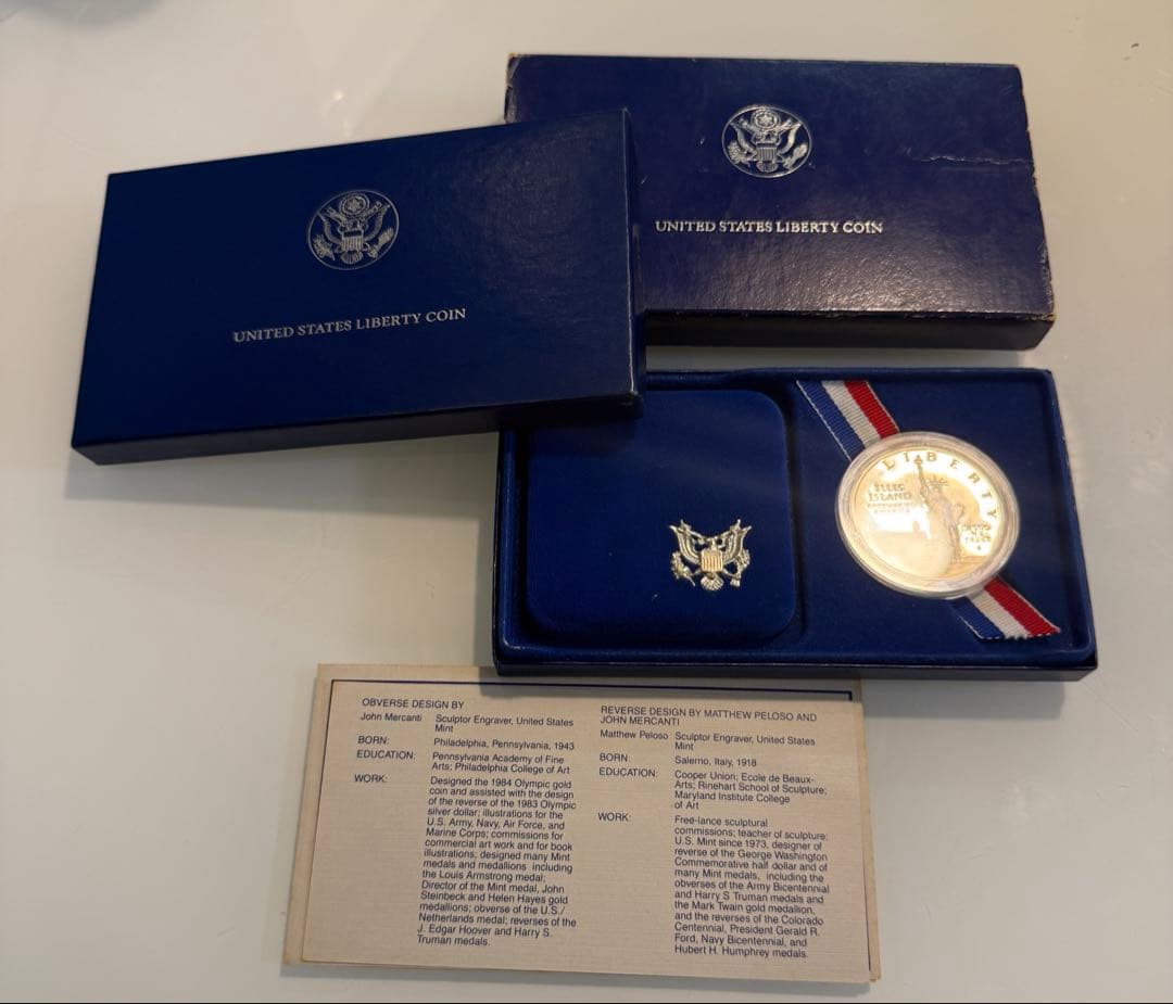 本物保証】1986年 アメリカ 自由の女神 1ドル銀貨 26.73g SV900