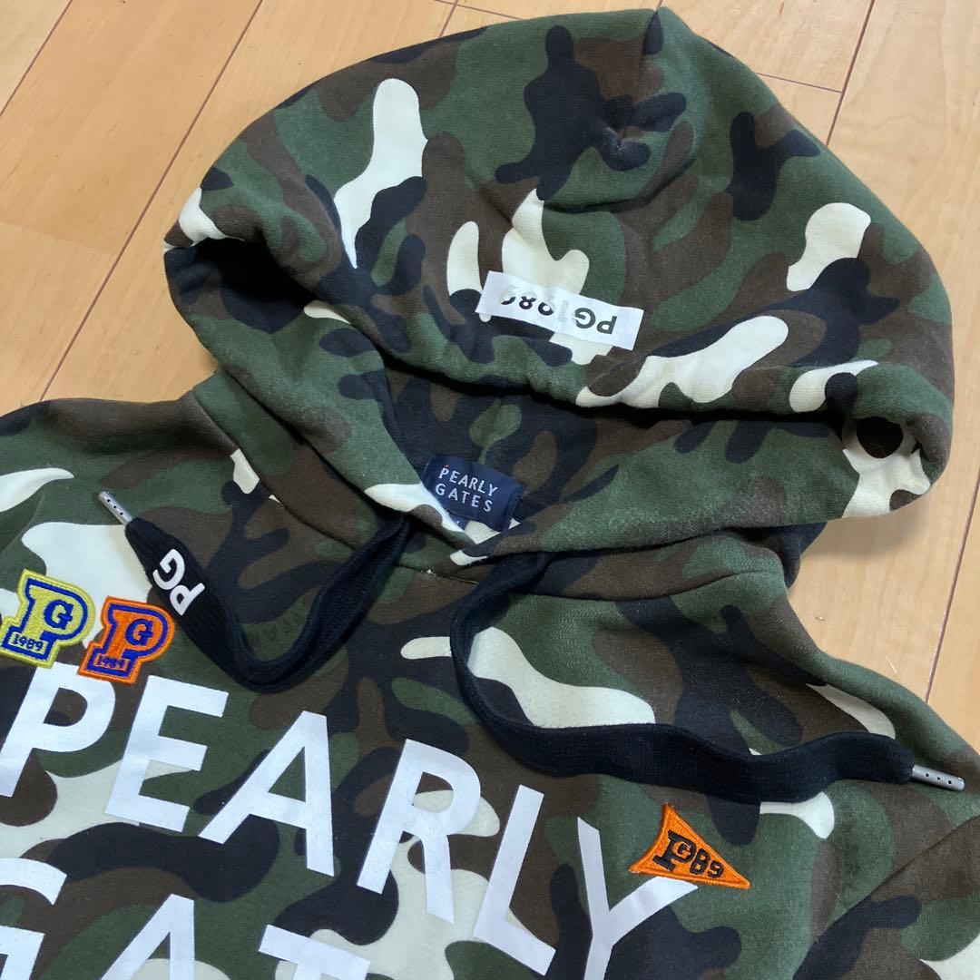 PEARLY GATES パーリーゲイツ　パーカー　カモフラ　カーキ　サイズ4