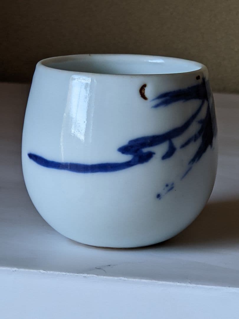 ⭐京焼 四代 清水六兵衛 染付 酒器 ぐい呑み アンティーク 骨董品コレクション