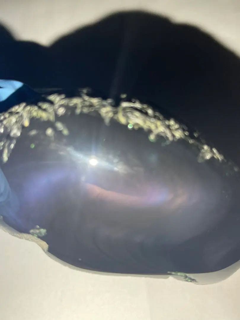 研磨品　十勝石玲瓏　パープルシラーオーロラ　レインボーオブシディアン