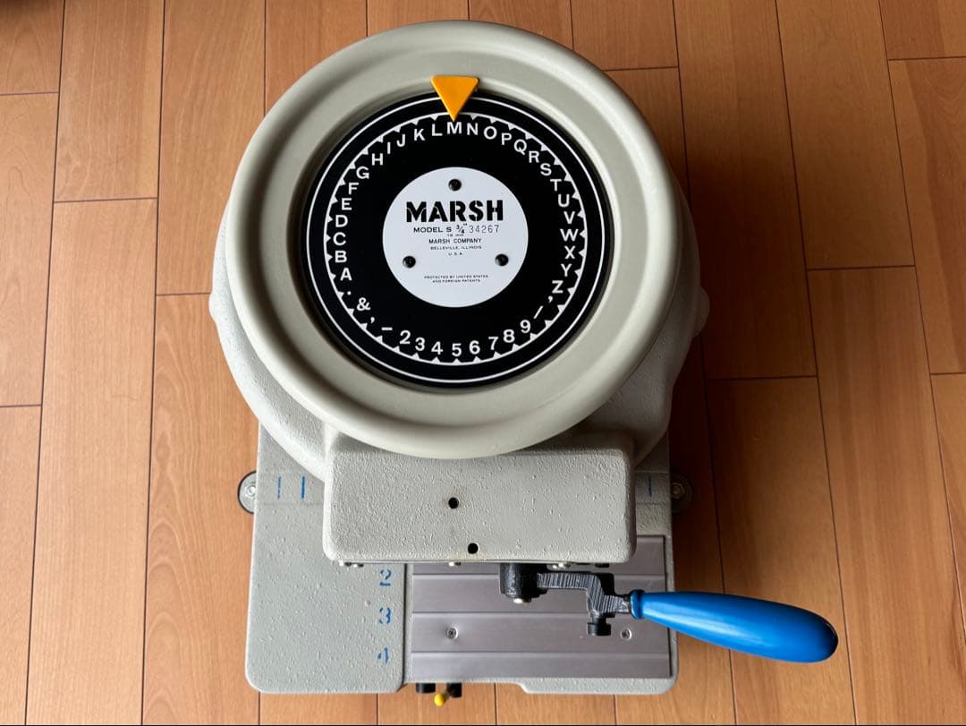 MARSH社製 ステンシルマシン 3/4インチ アイボリー 美品 世田谷ベース