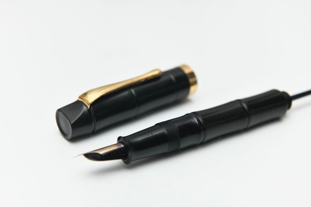 酒井栄助 万年筆造り六十年記念 手造万年筆 竹 万年筆 14K 筆記用具 14金