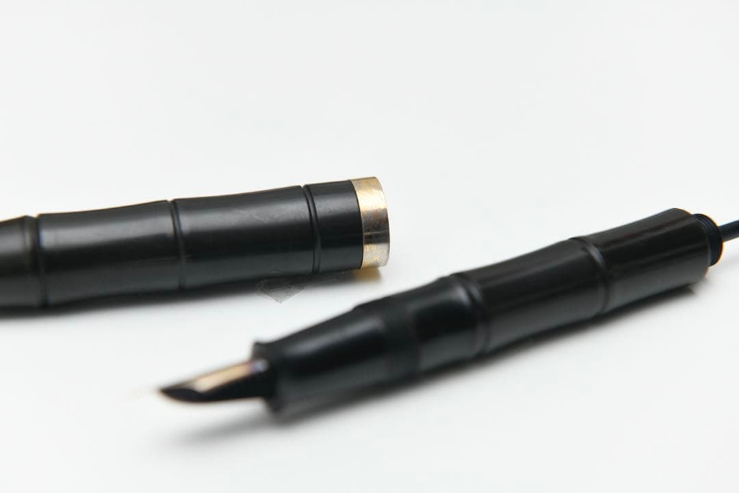 酒井栄助 万年筆造り六十年記念 手造万年筆 竹 万年筆 14K 筆記用具 14金