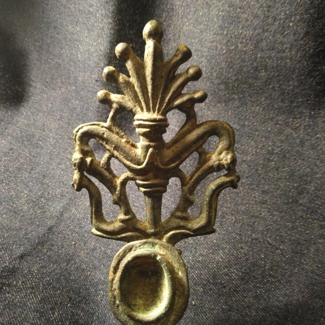 青銅製アンティーク雑貨　外国製灯火器　ランプ