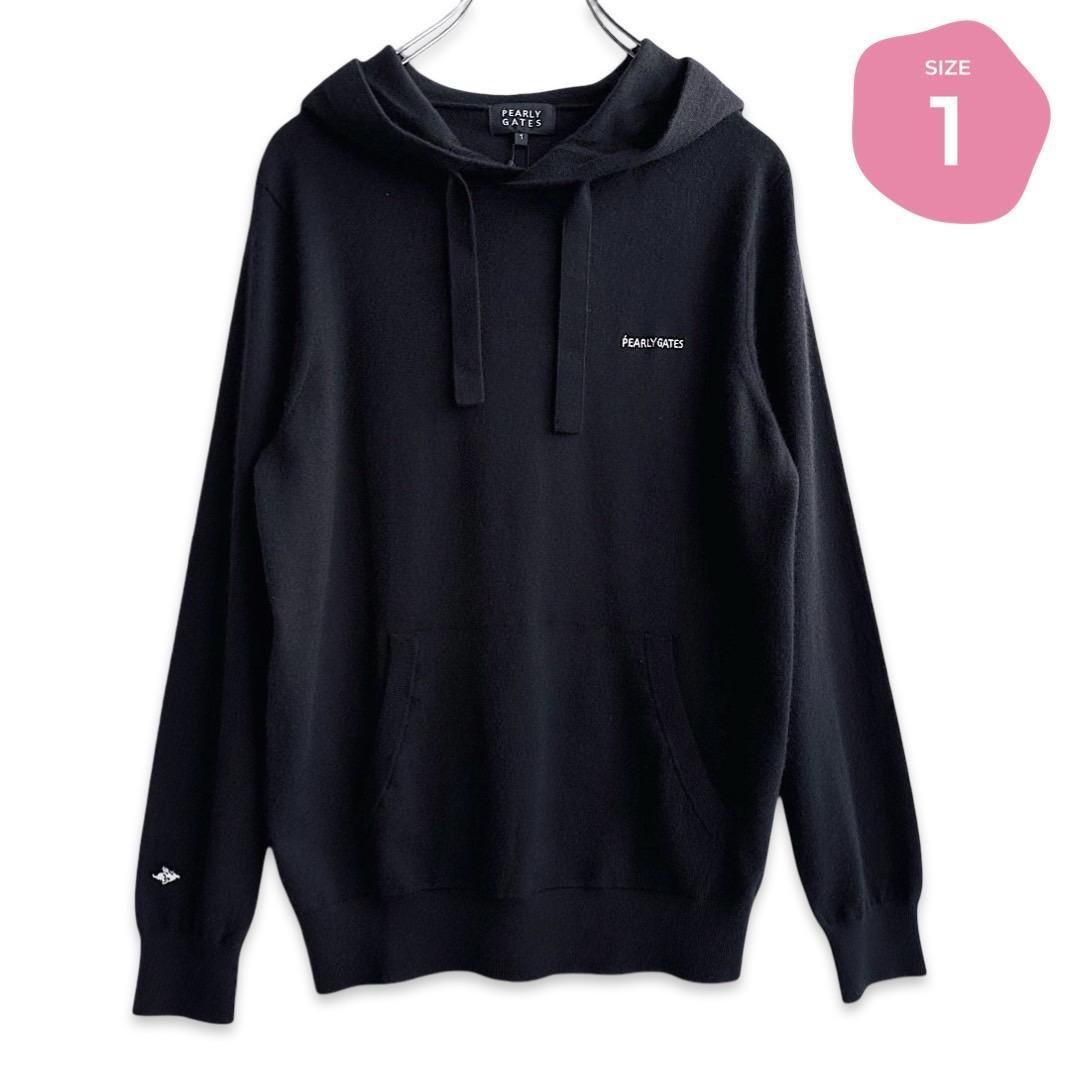 449 パーリーゲイツ 定価49,500円 カシミヤニットパーカー 紺 1 M