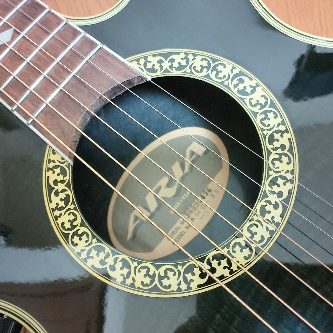 美品　ARIA　AMB-35S BKS　エレアコ　弦は新品 DADDARIO