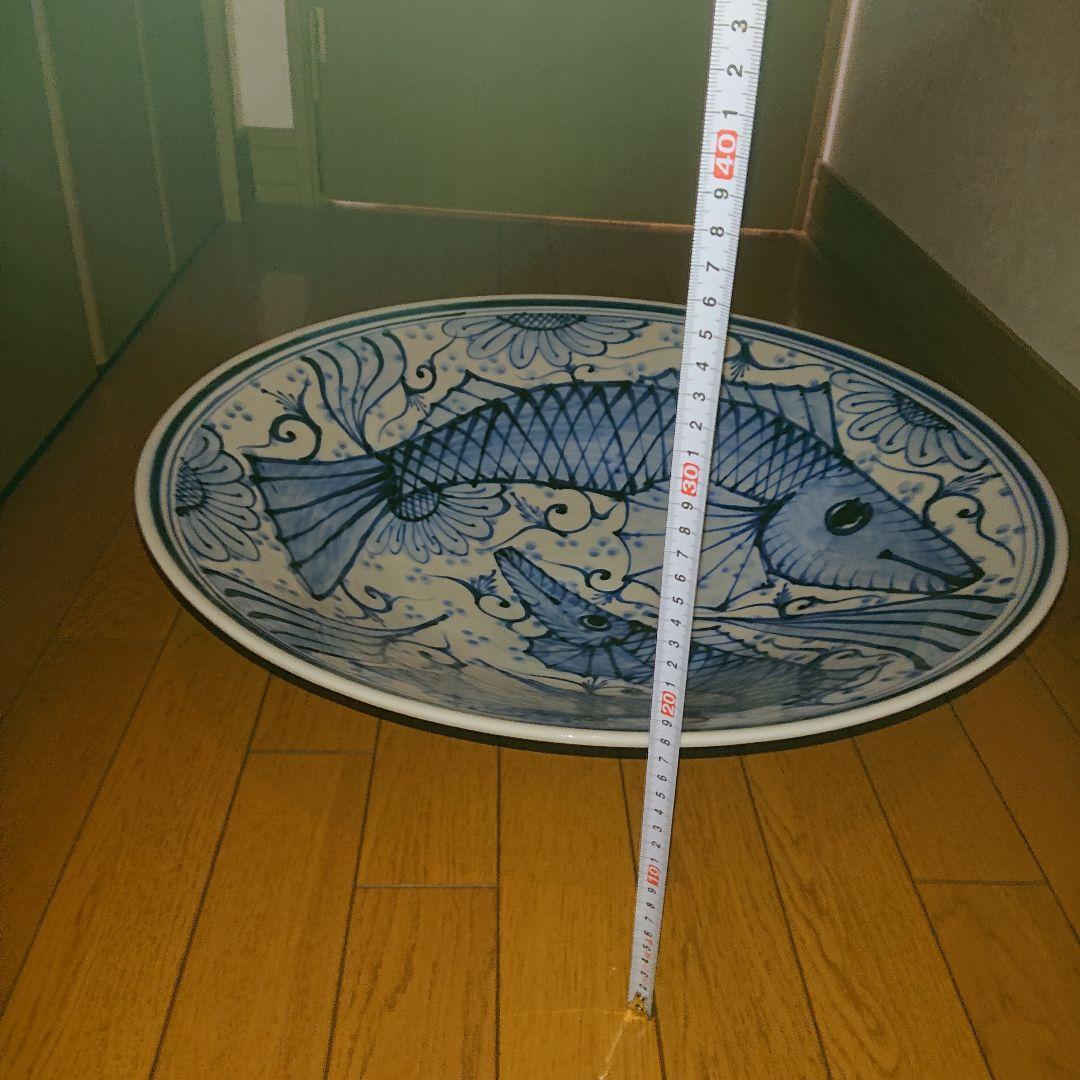 アンティーク染付大皿時代物