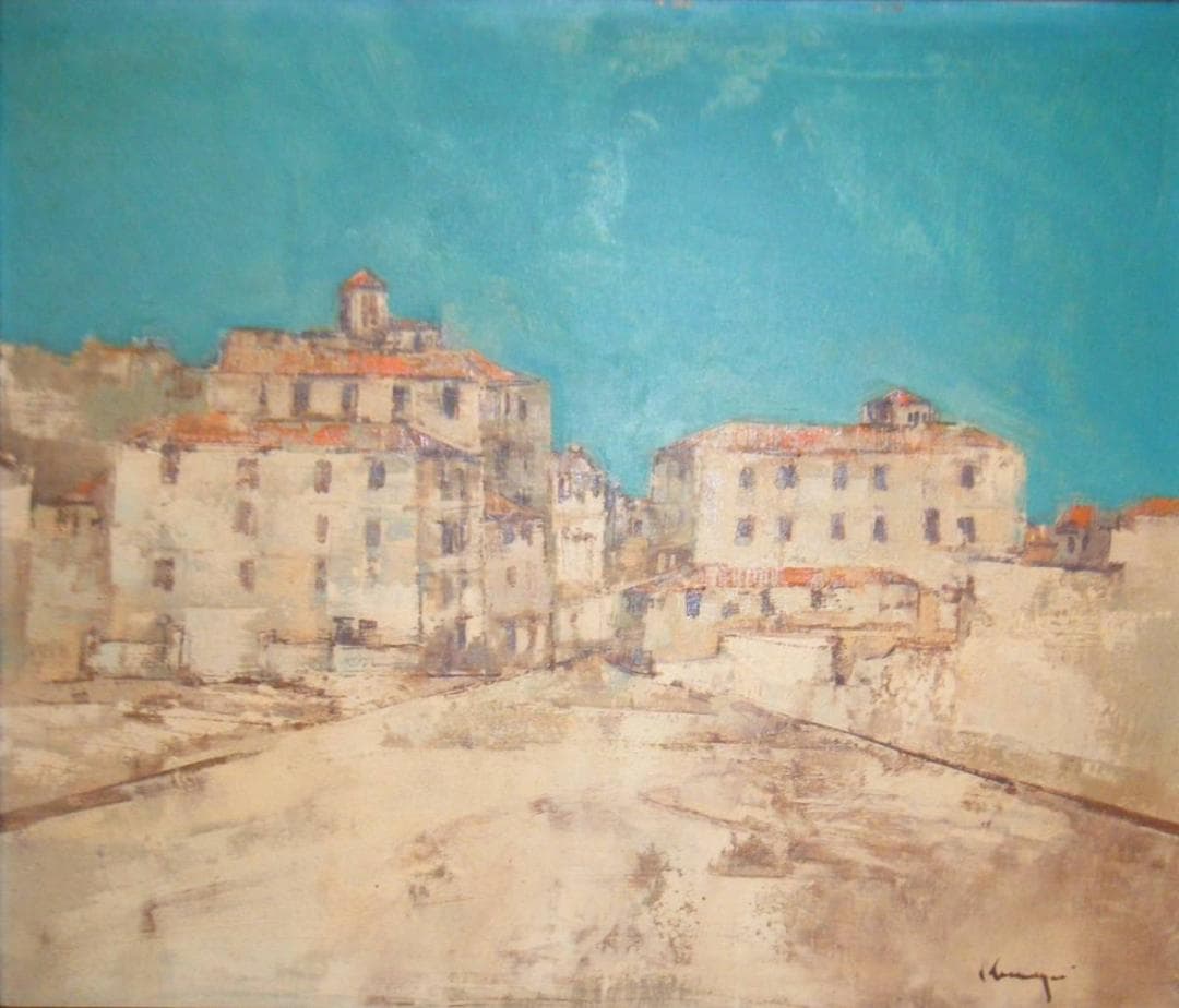 絵画　作者不詳　サイン有　油彩10号　風景画　名品　P123