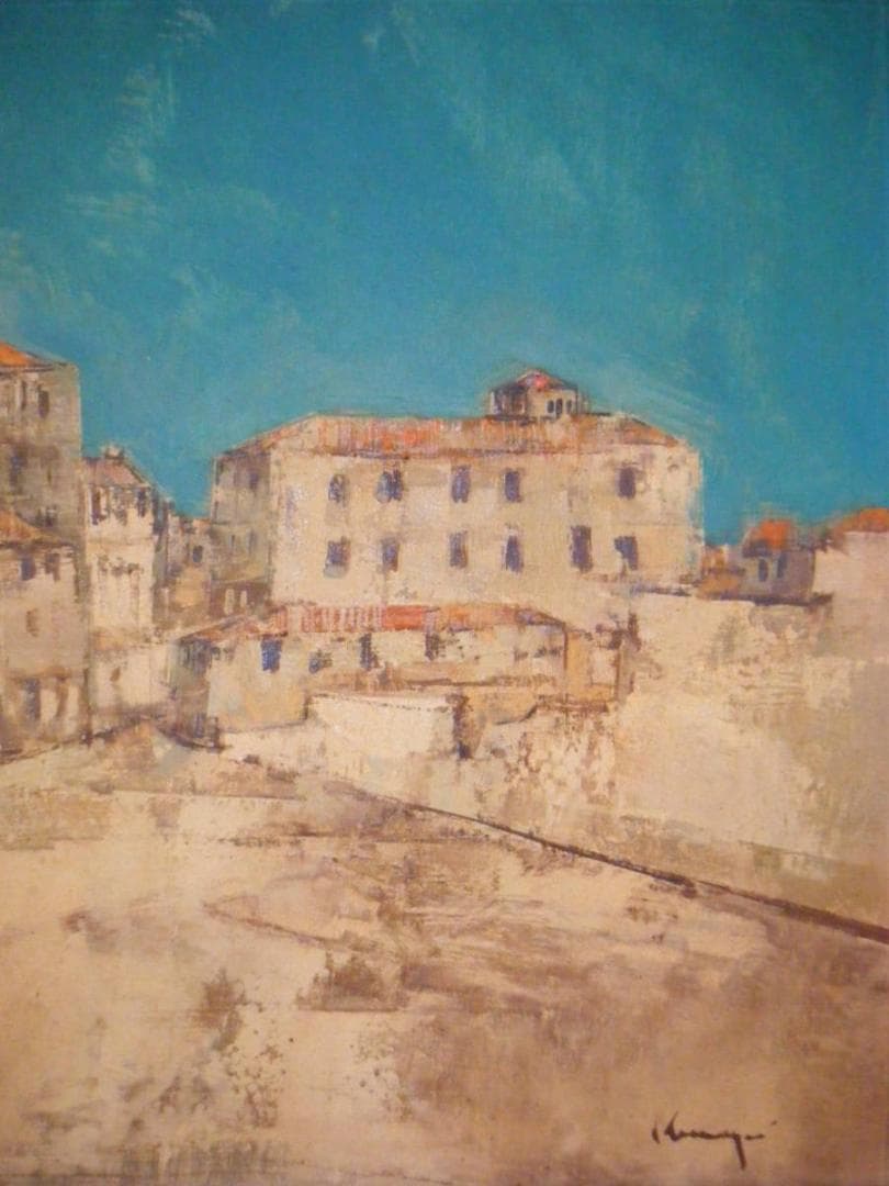 絵画　作者不詳　サイン有　油彩10号　風景画　名品　P123