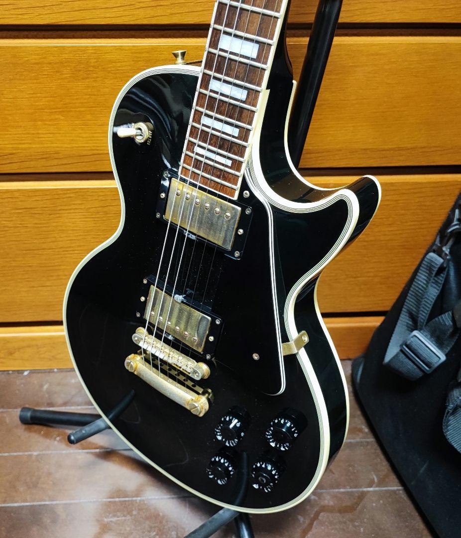 エピフォン　レスポールカスタム　ブラック　日本製　ギブソンヘッド