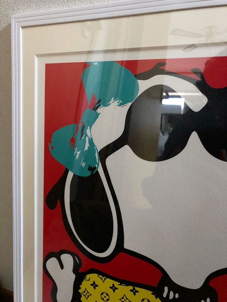 ホワイトフレーム 確認用 death nyc シルクスクリーン マット紙額装