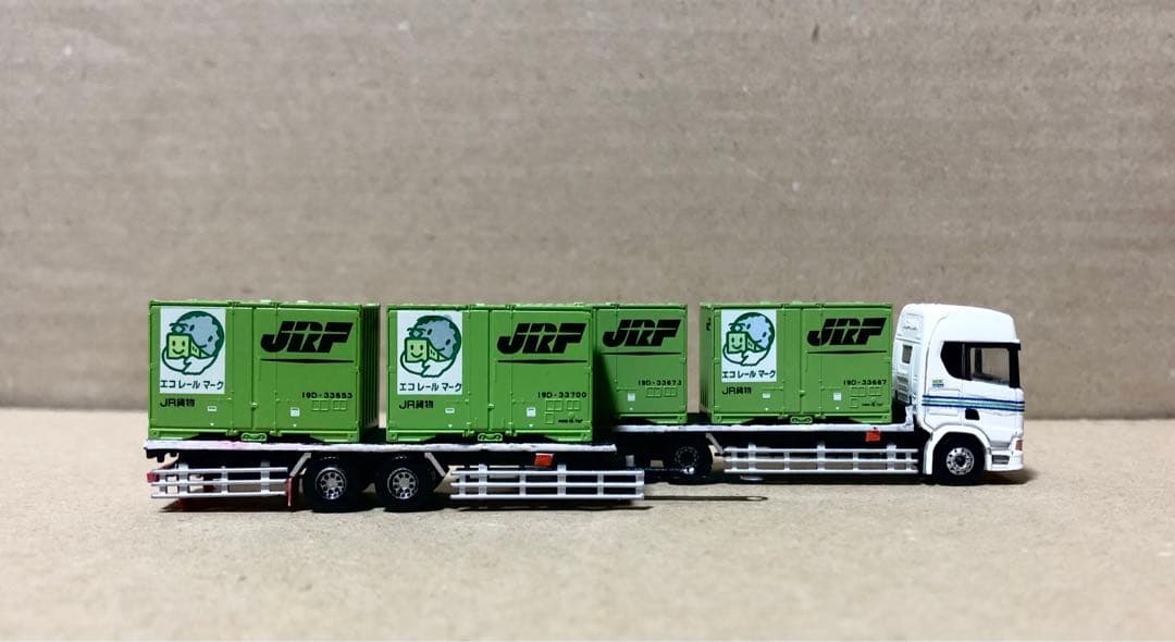 スカニアコンテナ運搬フルトレーラーJRF日本通運トミックス製コンテナ　トラック