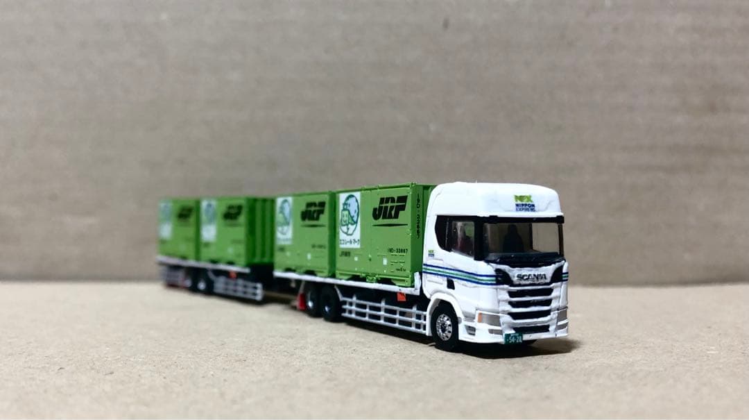 スカニアコンテナ運搬フルトレーラーJRF日本通運トミックス製コンテナ　トラック