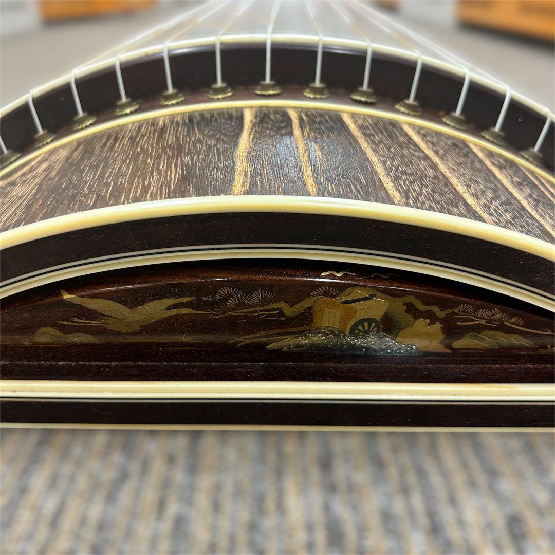 並甲 箏 13弦 銘なし 練習用 カバー付 ※割れあり　たのめる便