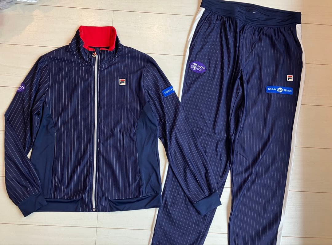 FILAフィラ＊トラックジャケット&ジョガーパンツの上下セットアップXL