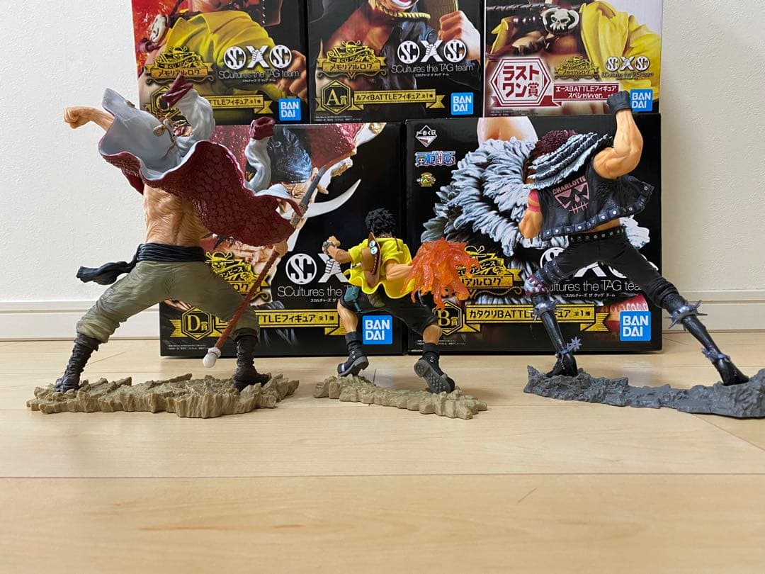 ワンピース　一番くじ　メモリアルログ　フィギュア　白ひげ　カタクリ　エース