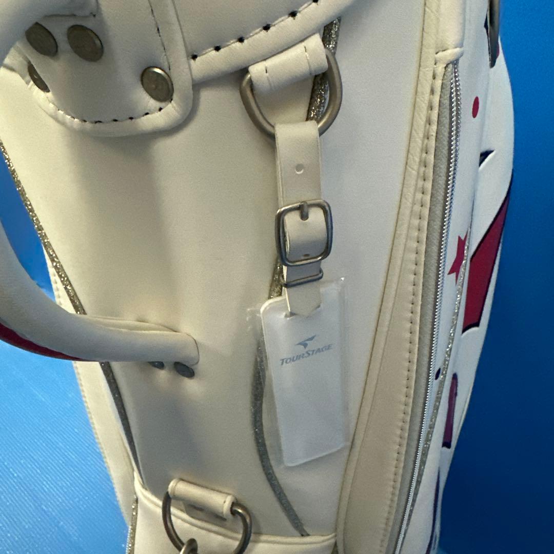 TourStage キャディバッグ ホワイト 星柄・レディース