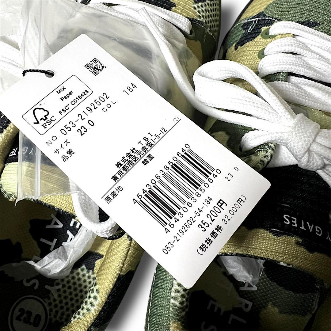 23cm パーリーゲイツ CAMO×ロゴ スパイク ゴルフシューズ