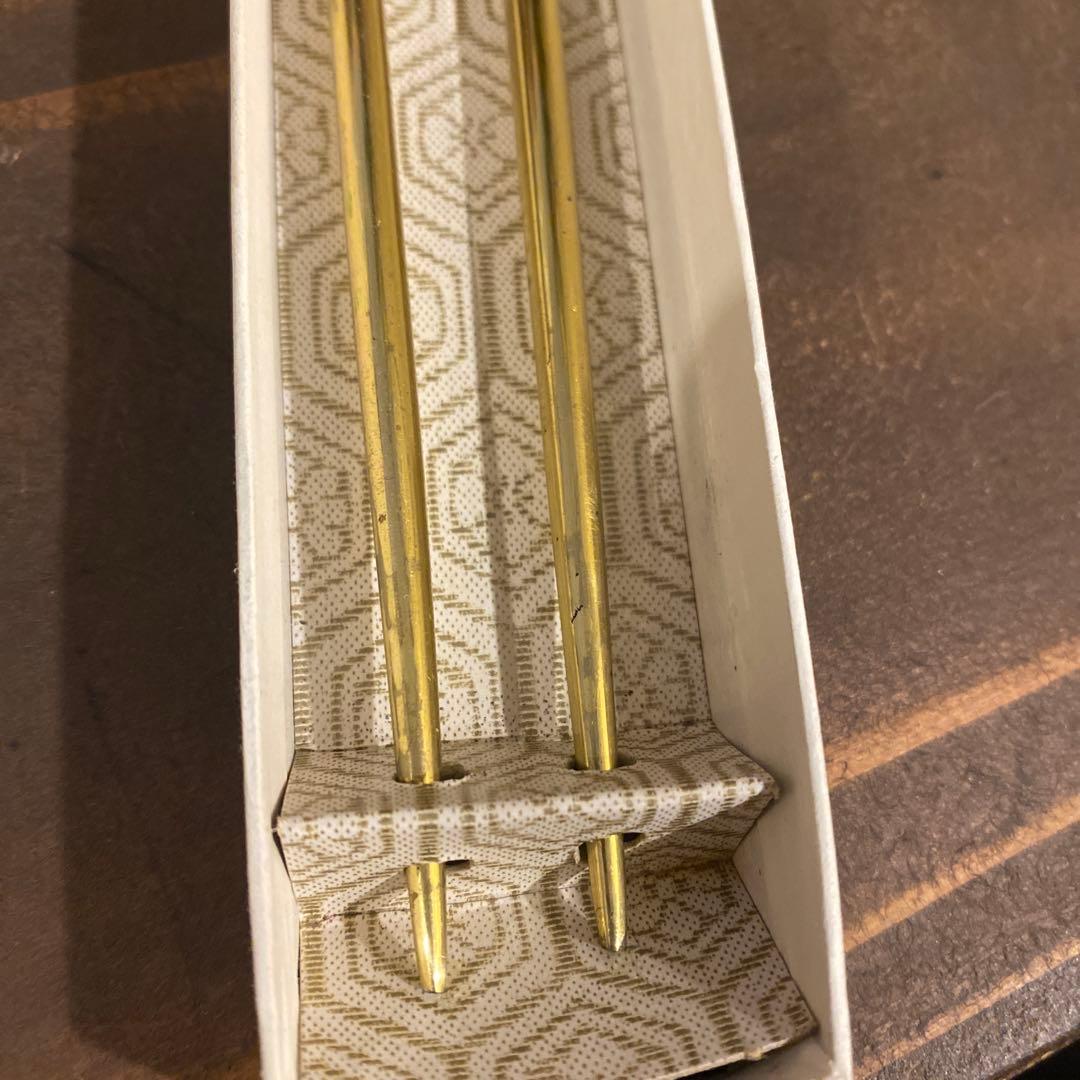 火箸　真鍮製？　昭和　レトロ　火鉢