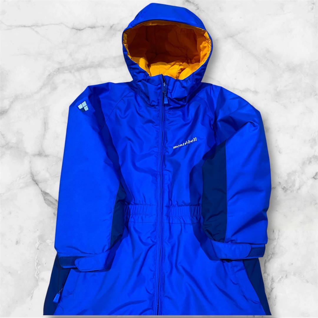 美品✨mont-bellスキーウェア１２０センチ 青 子供 キッズ