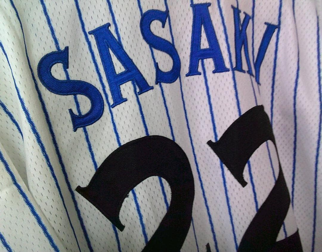 復刻新品L横浜DeNAベイスターズ佐々木 主浩22大魔神ユニフォーム刺繍プロ野球