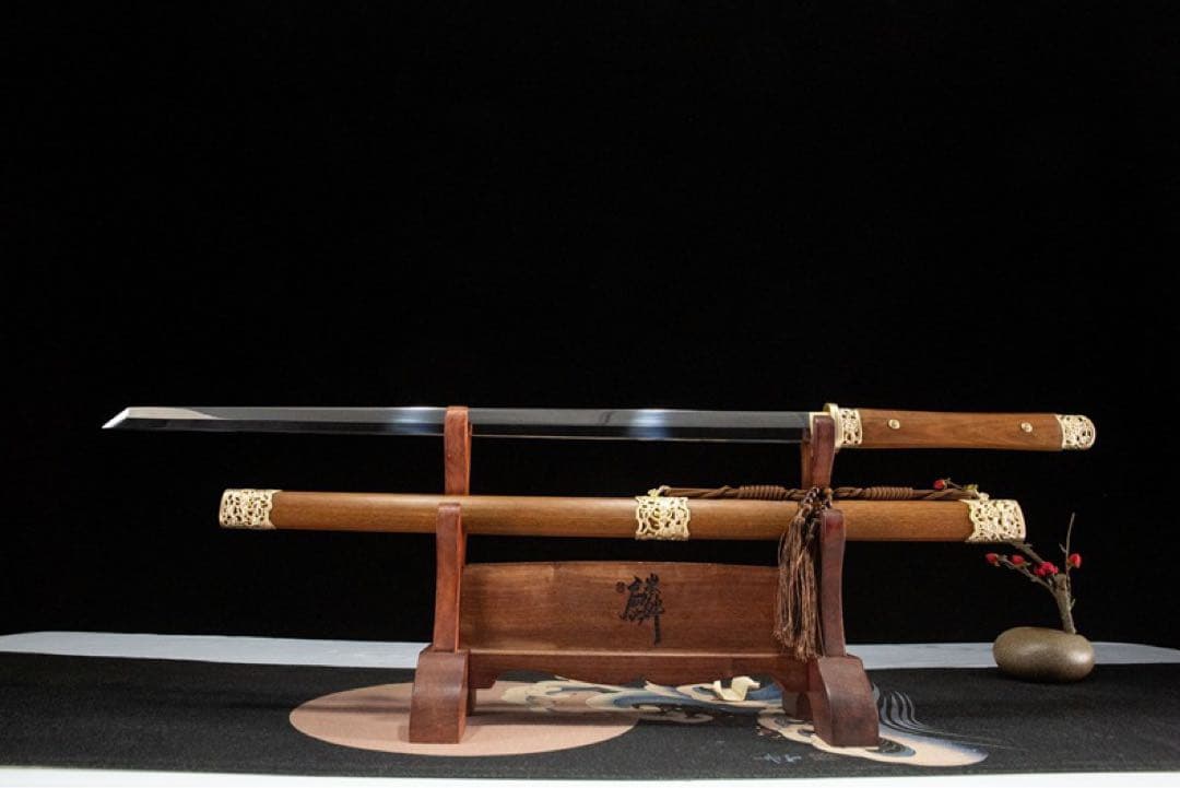 鏡面唐刀 模造刀 居合刀 武士道 武具 漢剣 唐刀 龍泉剣 手鍛造打