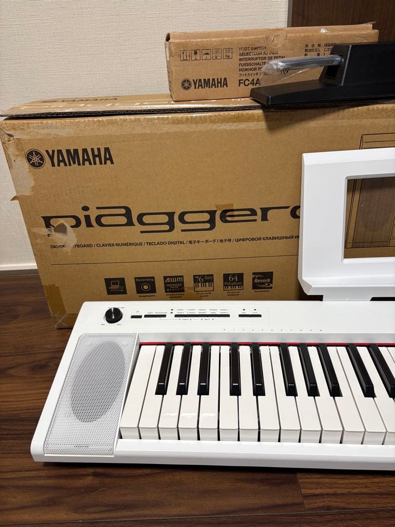 ヤマハ YAMAHA 電子キーボード piaggero ホワイト NP-32WH