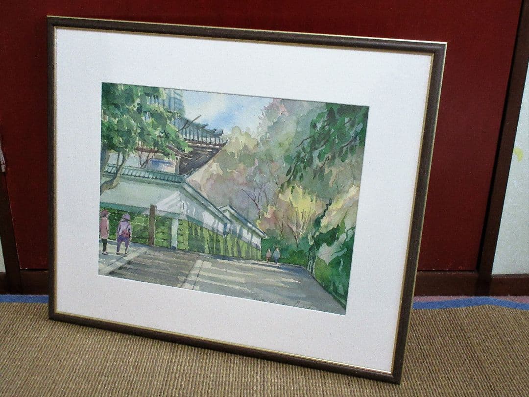 水彩画「円覚寺参道」