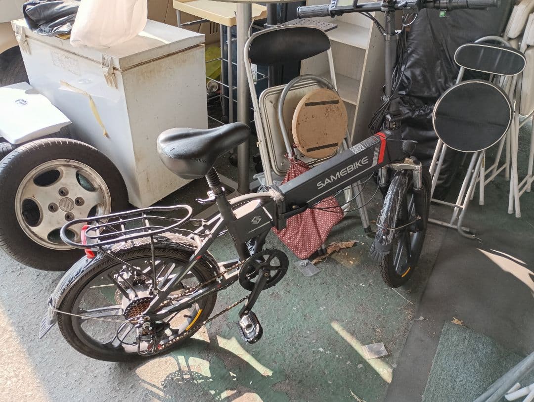 SAMEBIKE 折りたたみ自転車 黒 訳あり現状渡し部品取り、コメント必読