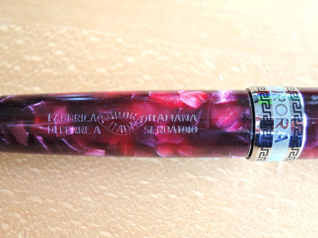 アウロラ AURORA オプティマ 万年筆 バーガンディＭ