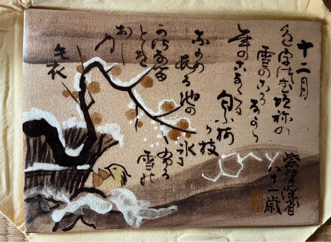 色絵 乾山額皿（写し)