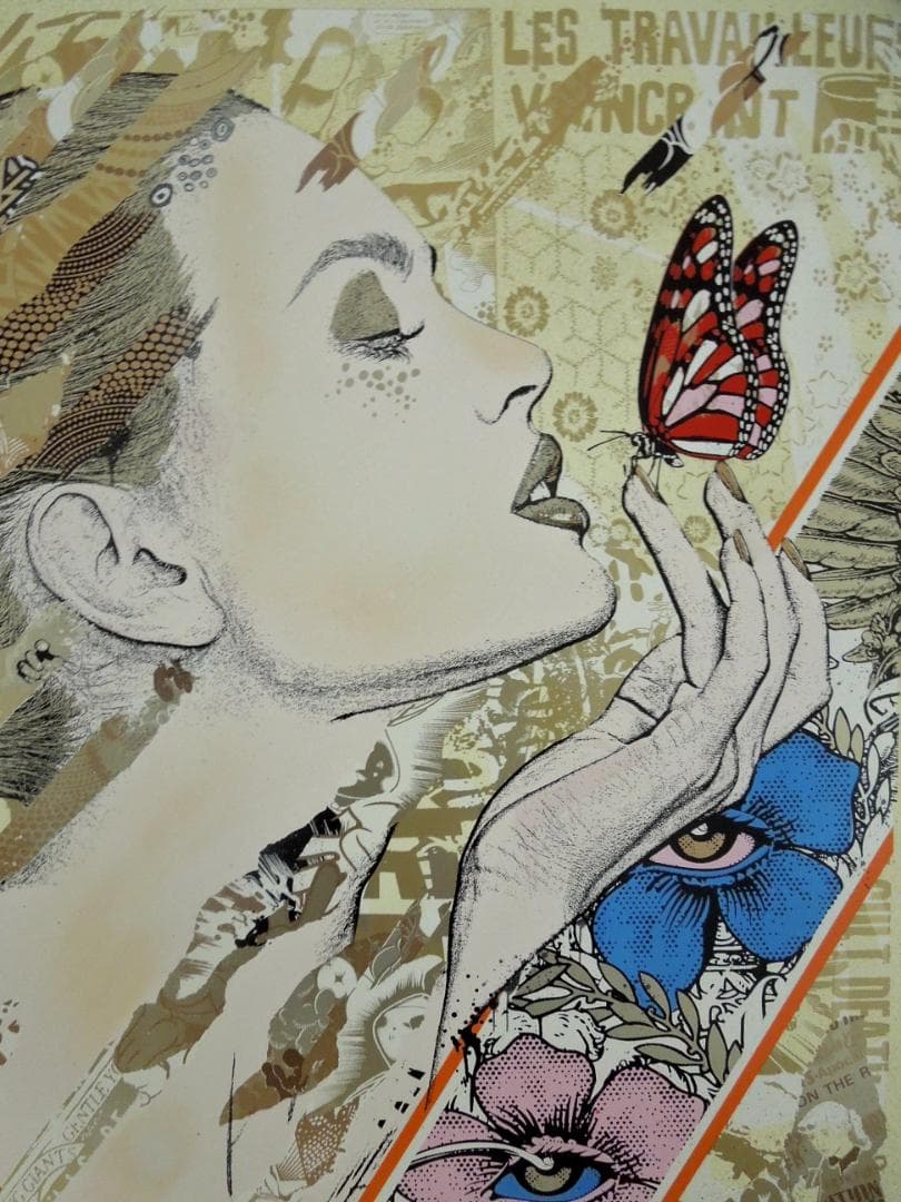 真作　prefab77　直筆サイン　ゴールド　kyne　村上隆　ロッカクアヤコ