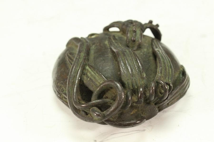 古銅 石草花 水滴 文房四宝(K-YC534)