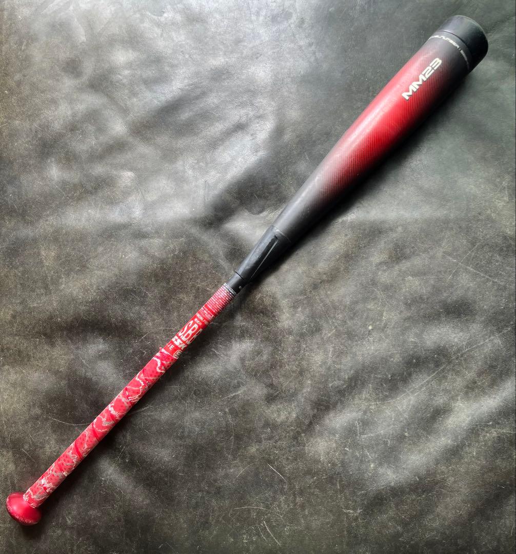 【美品】MM23 一般用軟式バット 83cm 赤/黒