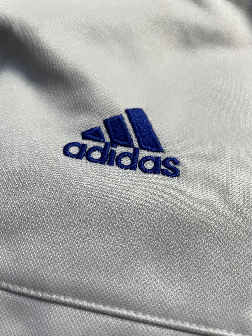 アディダスチェルシー ロゴ ワッペン スリーライン アンセムジャケット 白 L