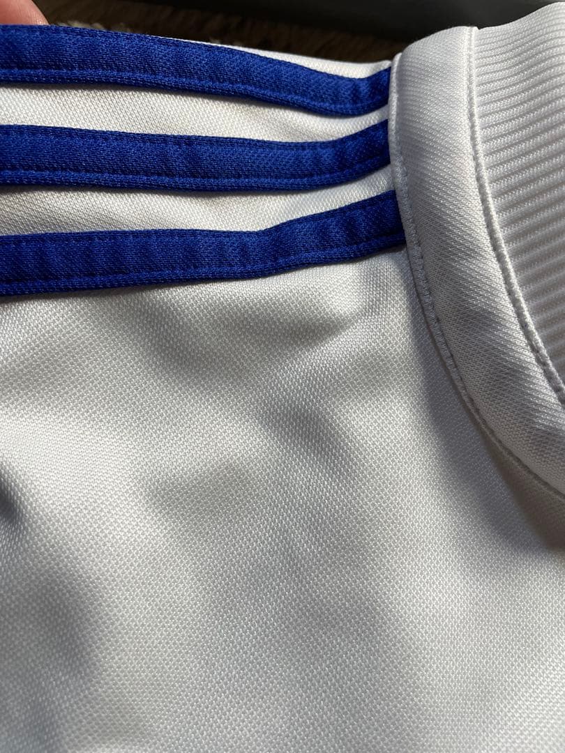 アディダスチェルシー ロゴ ワッペン スリーライン アンセムジャケット 白 L