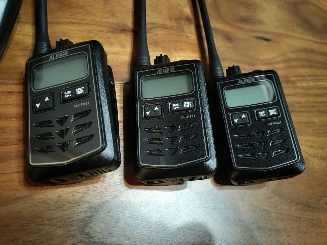 ALINCO DJ-P321 3台セット（BL✕2、BM✕1）スピーカーマイク付
