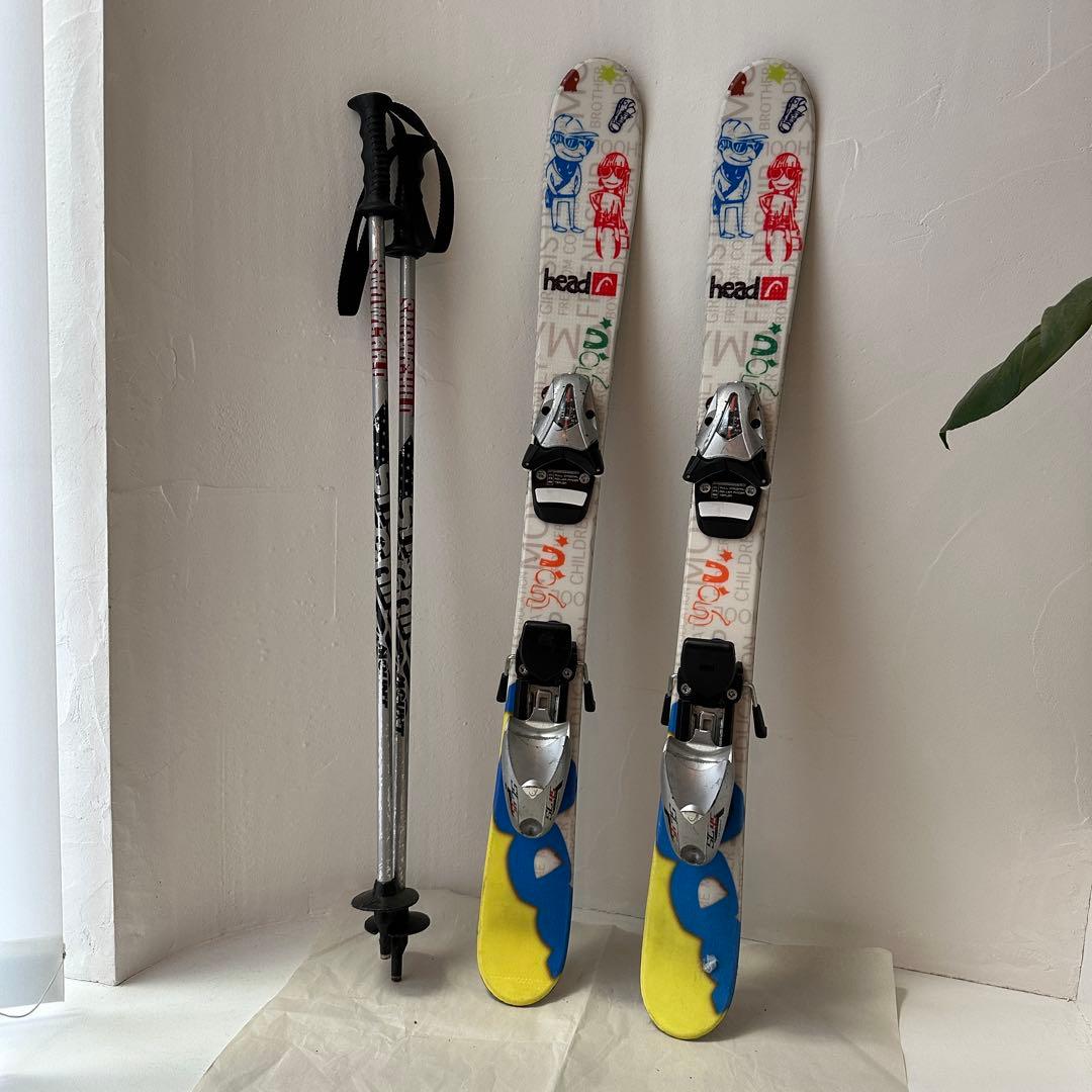 HEAD キッズ スキー板 おまけのストックつき