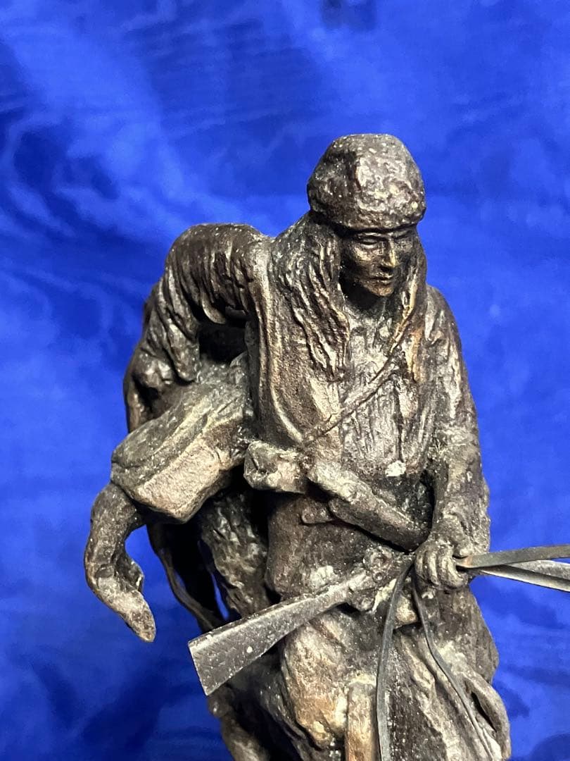 フレデリックレミントン　金属製 騎馬像 彫刻 約15cm