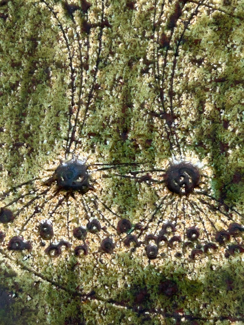 鳥文大皿　(加藤 釥 作)