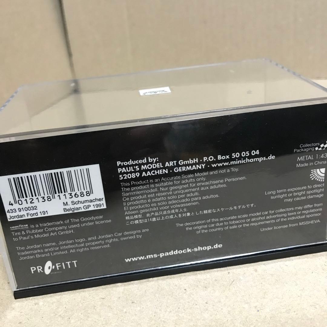 ミニチャンプス 1,/43 ジョーダン191 シューマッハ