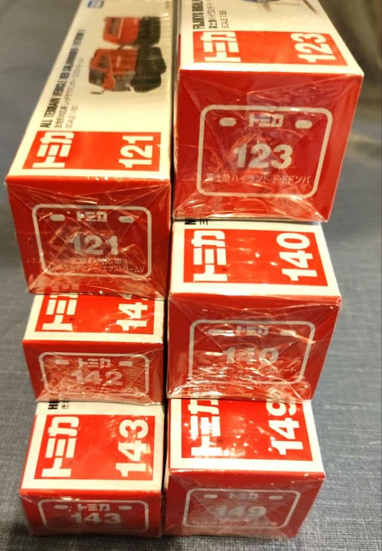 ロングトミカ 廃盤品6種類　121 123 140 142 143 149