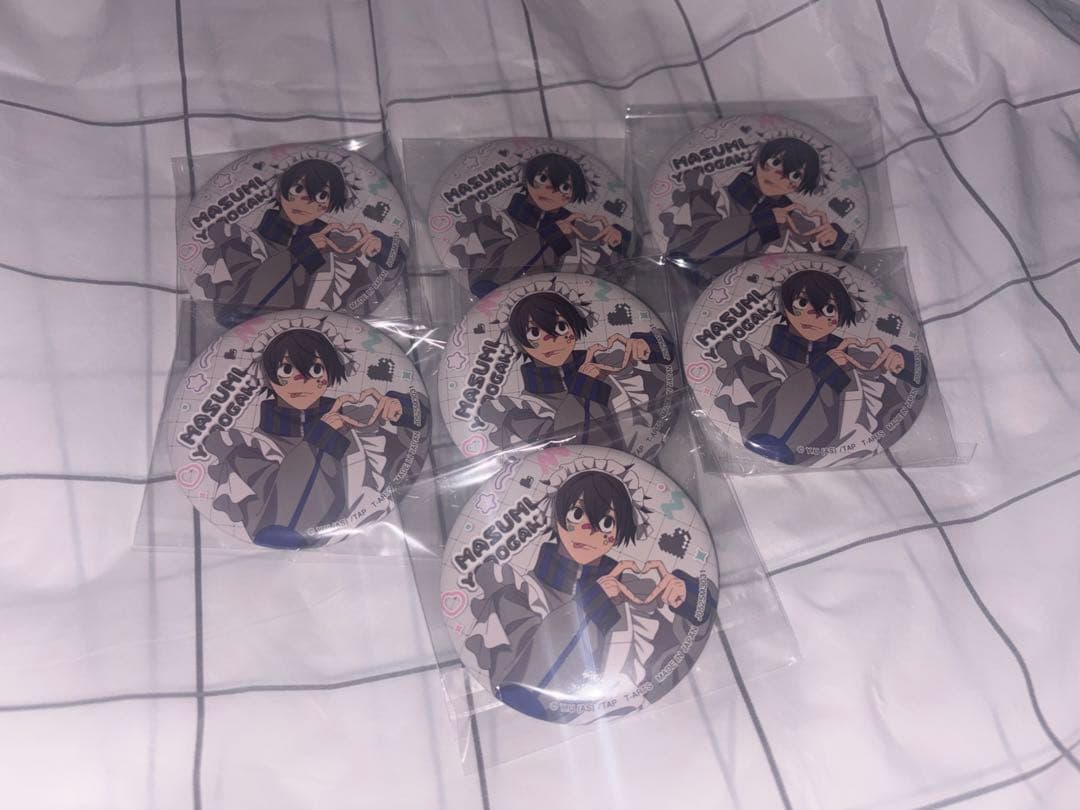 桃源暗鬼　ジャージメイド　淀川真澄　トレーディング缶バッジ　7点セット