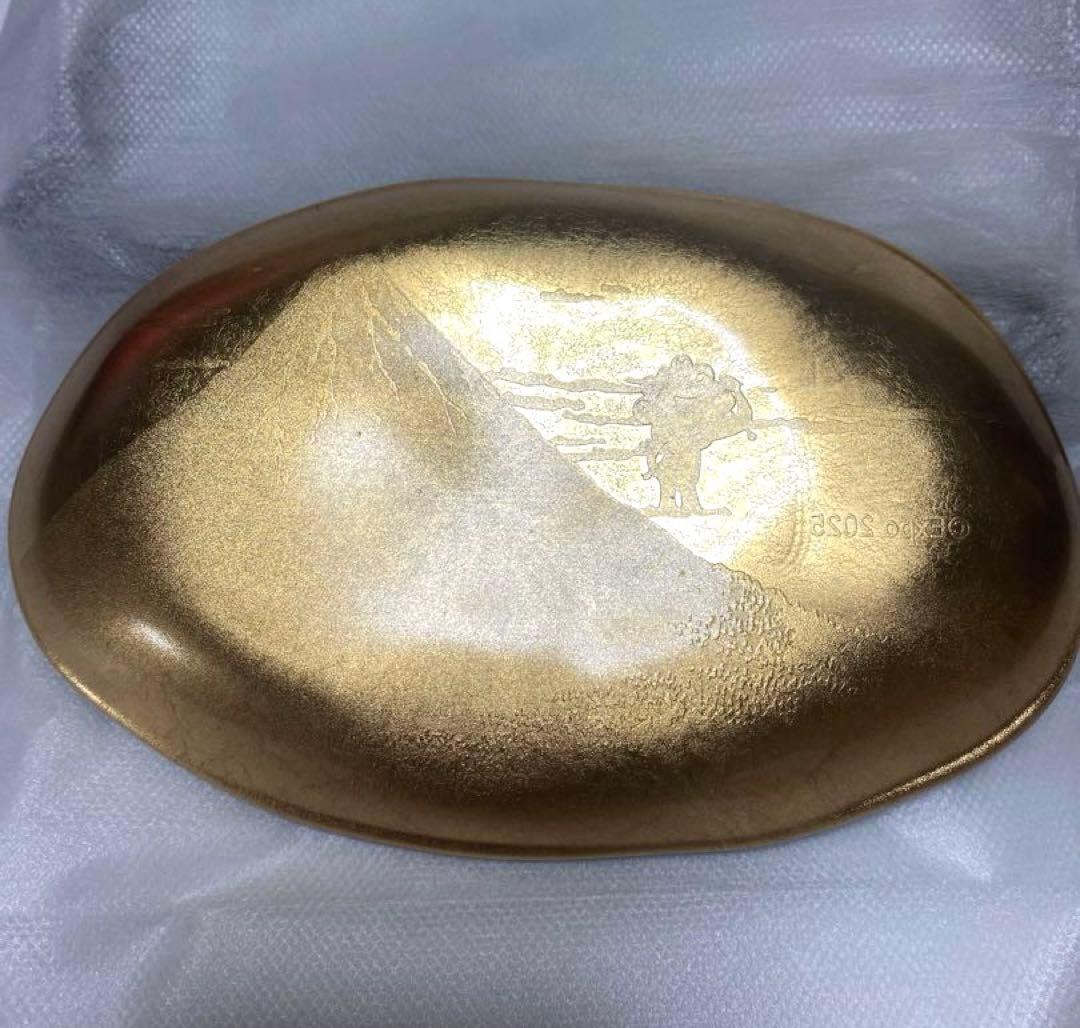 ミャクミャク × 北斎　箔一 金沢金箔 小皿 富士山 箱付き