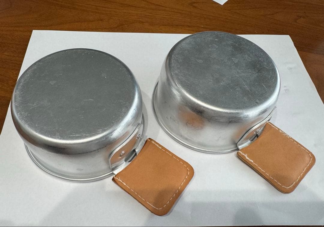 廃盤品 トランギア ハーフパイントマグ レザーハンドルカバー付き 2個セット