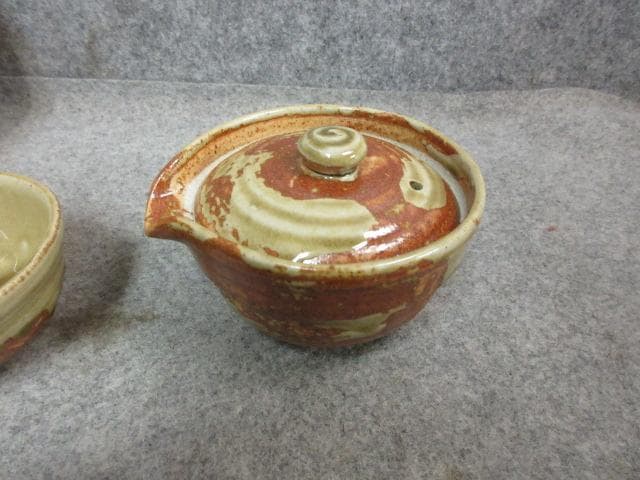 茶道具伊賀焼煎茶器セット箱入り [B25443]