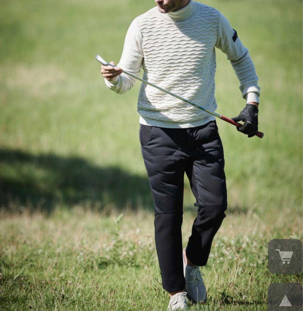 ゴルフ用 黒 ダウンデザインパンツ