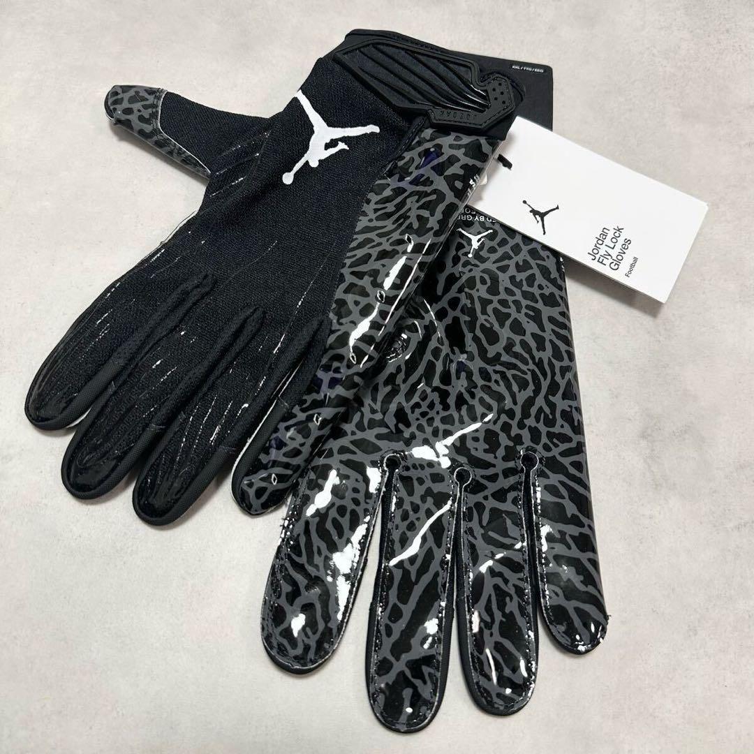 ナイキ 2XL ジョーダン グローブ 海外限定 手袋 アメフト ラグビー 黒