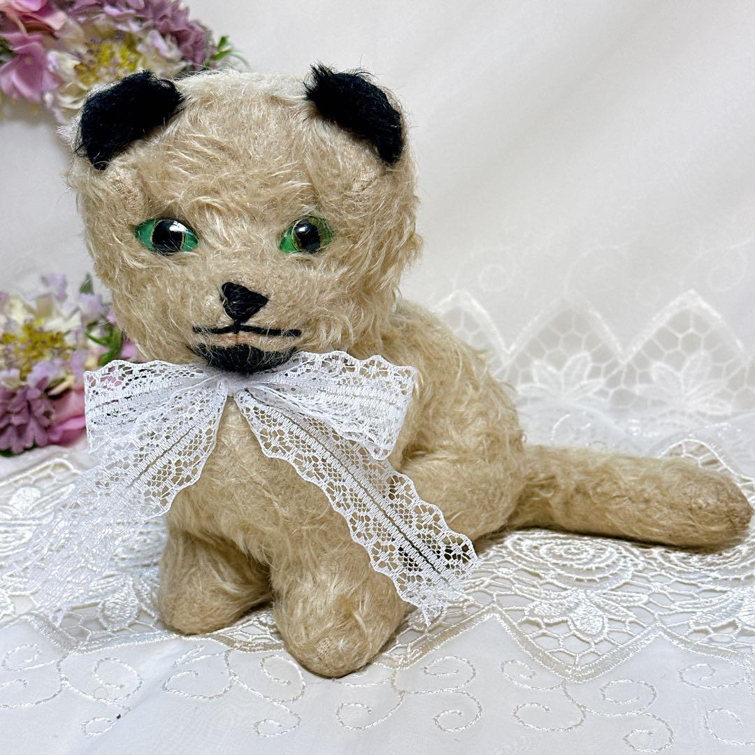 ❤️アンティーク❤️ 猫　四つ足のぬいぐるみ　オルゴール　チルターン？　Cat